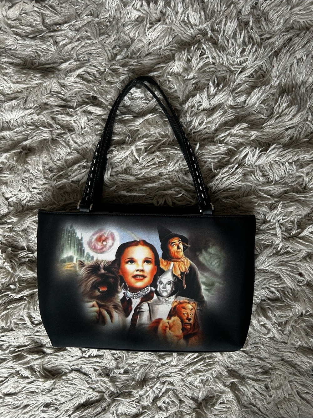 Vintage Wizard of Oz Graphic Purse Bag in Black